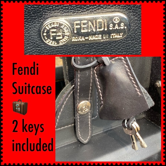 Fendi Train Case, RARE Vintage🧳Travel🧳Italy🇮🇹 - Picture 3 of 16